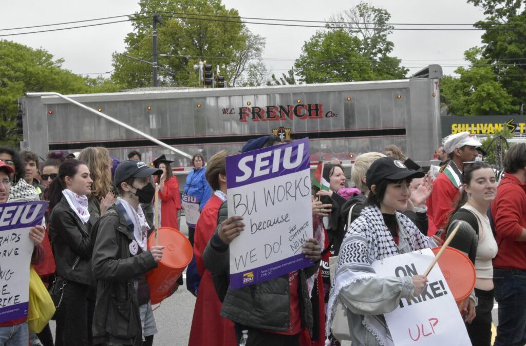 BU Commencement Picketed for Labor and Palestine