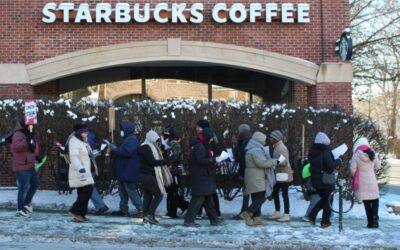 Starbucks Workers in Boston, Nationwide Launch Hundreds of Pickets In Holiday Strike