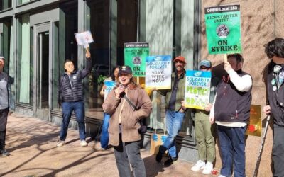 Kickstarter Workers Rally in Boston to Launch Fourth Strike Week
